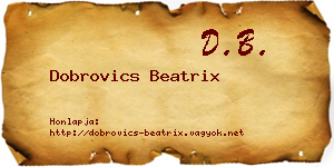 Dobrovics Beatrix névjegykártya